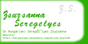 zsuzsanna seregelyes business card